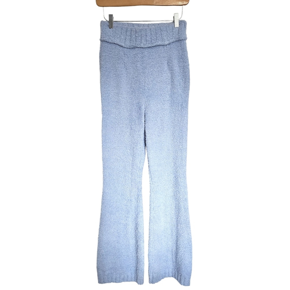 Out from Under Pastel Blue‎ Fuzzy Flared Lounge Pants Stretchy High Rise Small